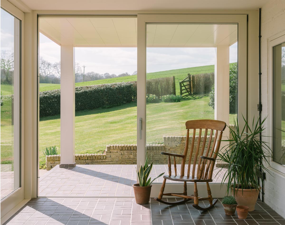 new garden room with Ketley quarry tiles